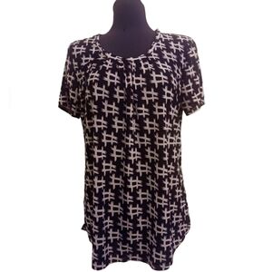 Black & White Prestige Edge Blouse Size  2X